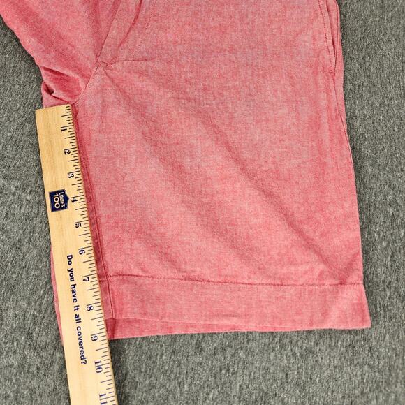 J Crew Gramercy Shorts sz 34 Men Crosshatch Pink Red 8" Preppy Chino Bermudas - Picture 8 of 10